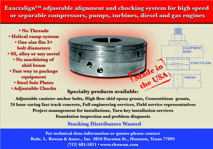 Exactalign adjustable alignment and chocking system